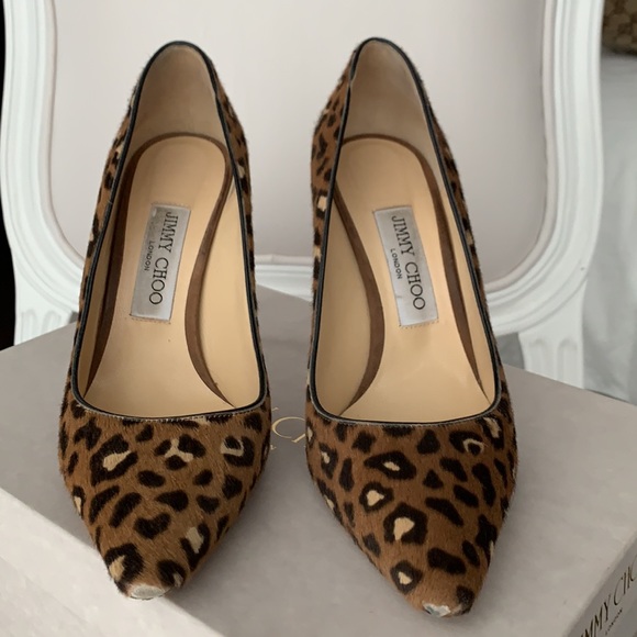 Authentic Jimmy Choo Romy Heels Hazelnut multi US7 - Picture 1 of 6